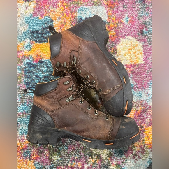 Timberland PRO Endurance 6 ”Steel Toe Safety Work Boots Brown Leather Mens Sz 11 - Picture 2 of 6